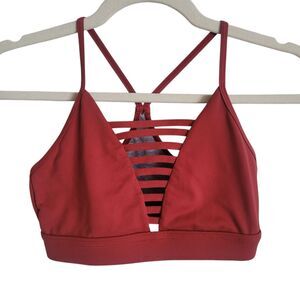 The Barbell Cartel Evolution Sports Bra Womens Size Small Cranberry Red Athletic